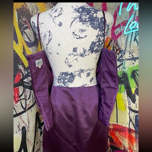 Impression Bridal Purple Satin 3pc Evening Mother of Bride Mother of Groom Dress - Picture 10 of 12